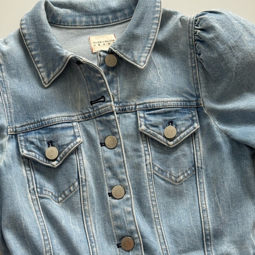 Alice + Olivia Light Blue Denim Mini Dress - Picture 2 of 10